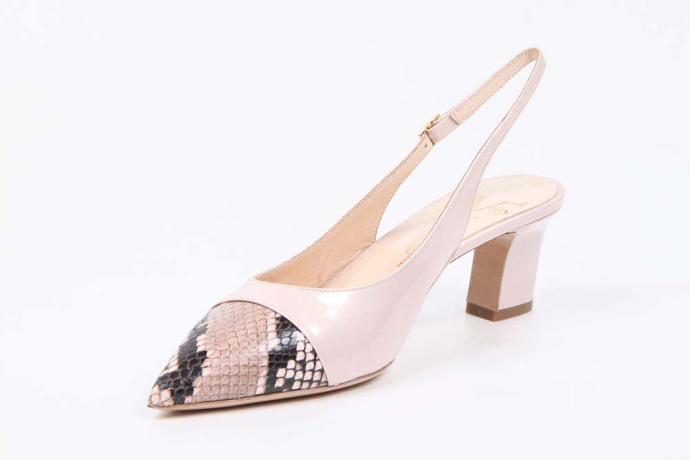 V 1969 Italia - Zapatos de salón con tira trasera para mujer 5532-LID55 PE DIAMANTCIP STAMPATO DIAMANT CIPRIA