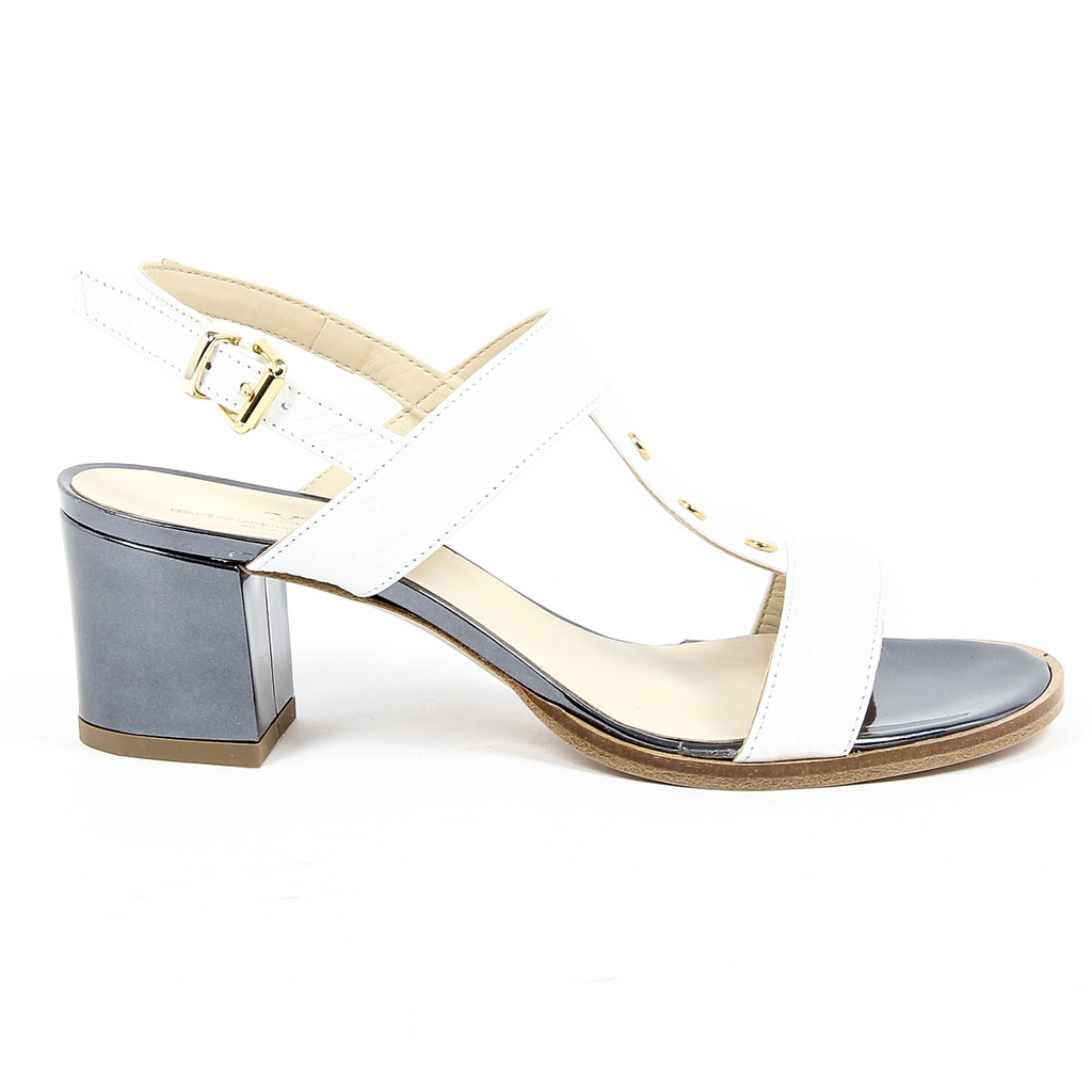 Sandalia V 1969 Italia para mujer blanca PERLA