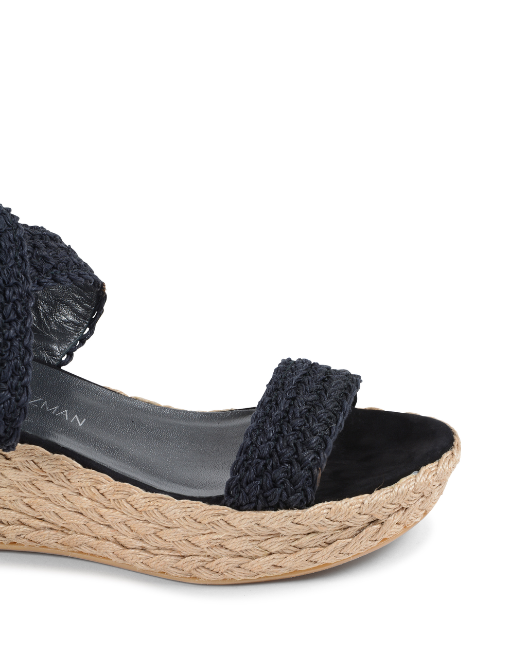 Stuart Weitzman Sandalia de cuña para mujer negra ALEXLO