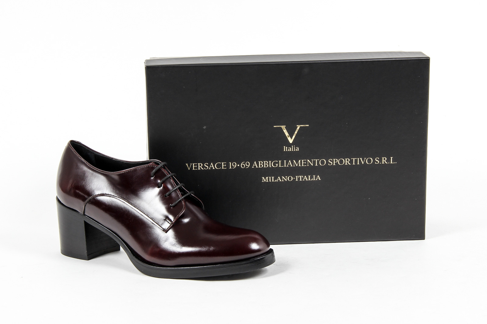 V 1969 Italia Womens Heeled Oxford Shoe Bordeaux RITZ