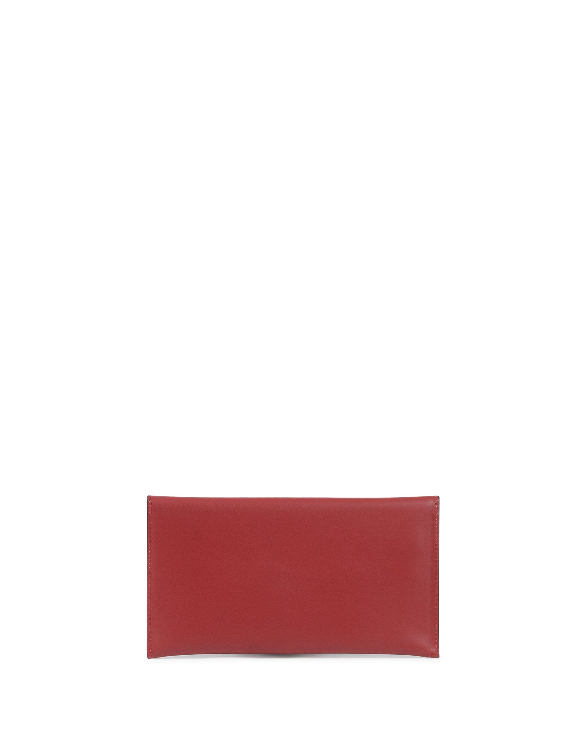 Cartera de piel tipo sobre - Rubí