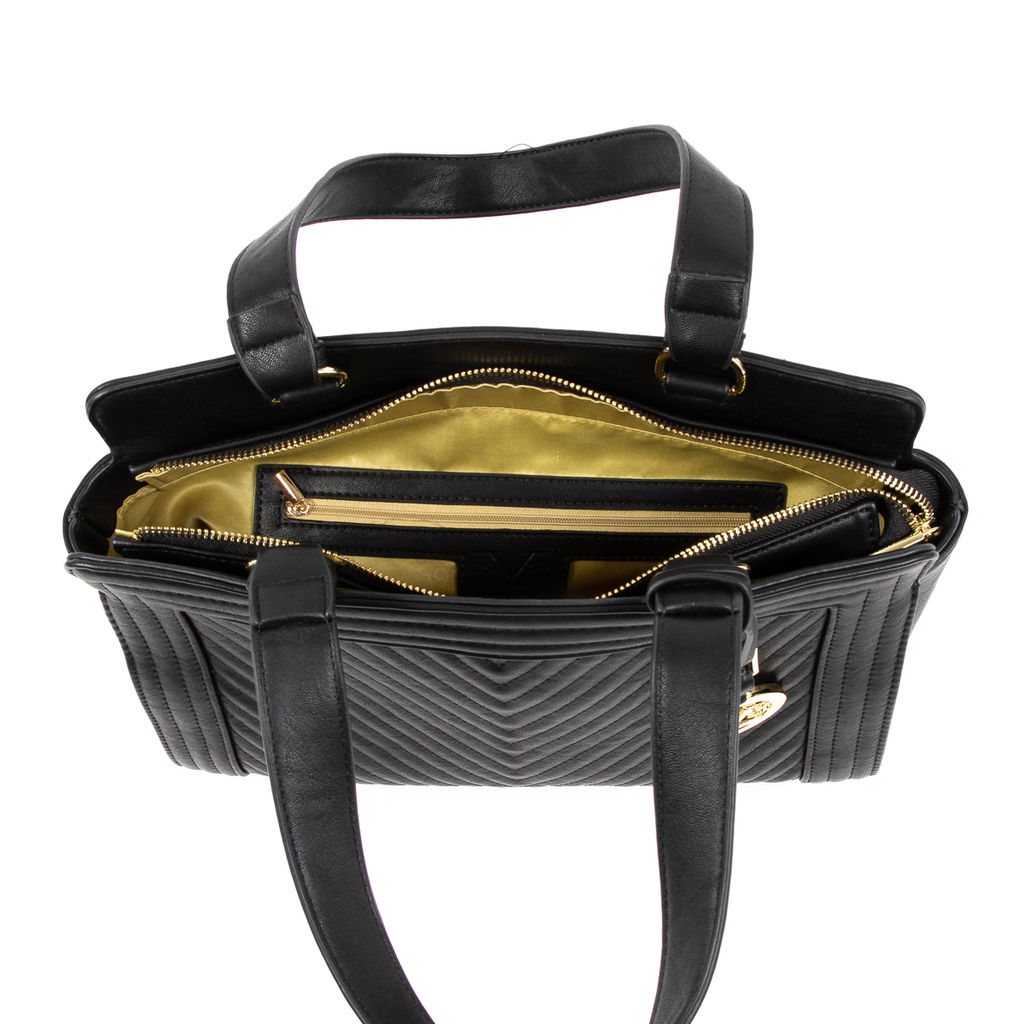 Bolso de mano para mujer V 1969 Italia Negro CRISTINA