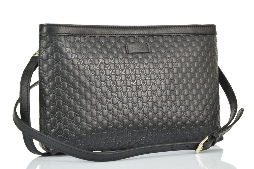 Bolso de mano y bandolera de piel Gucci Guccissima en color negro