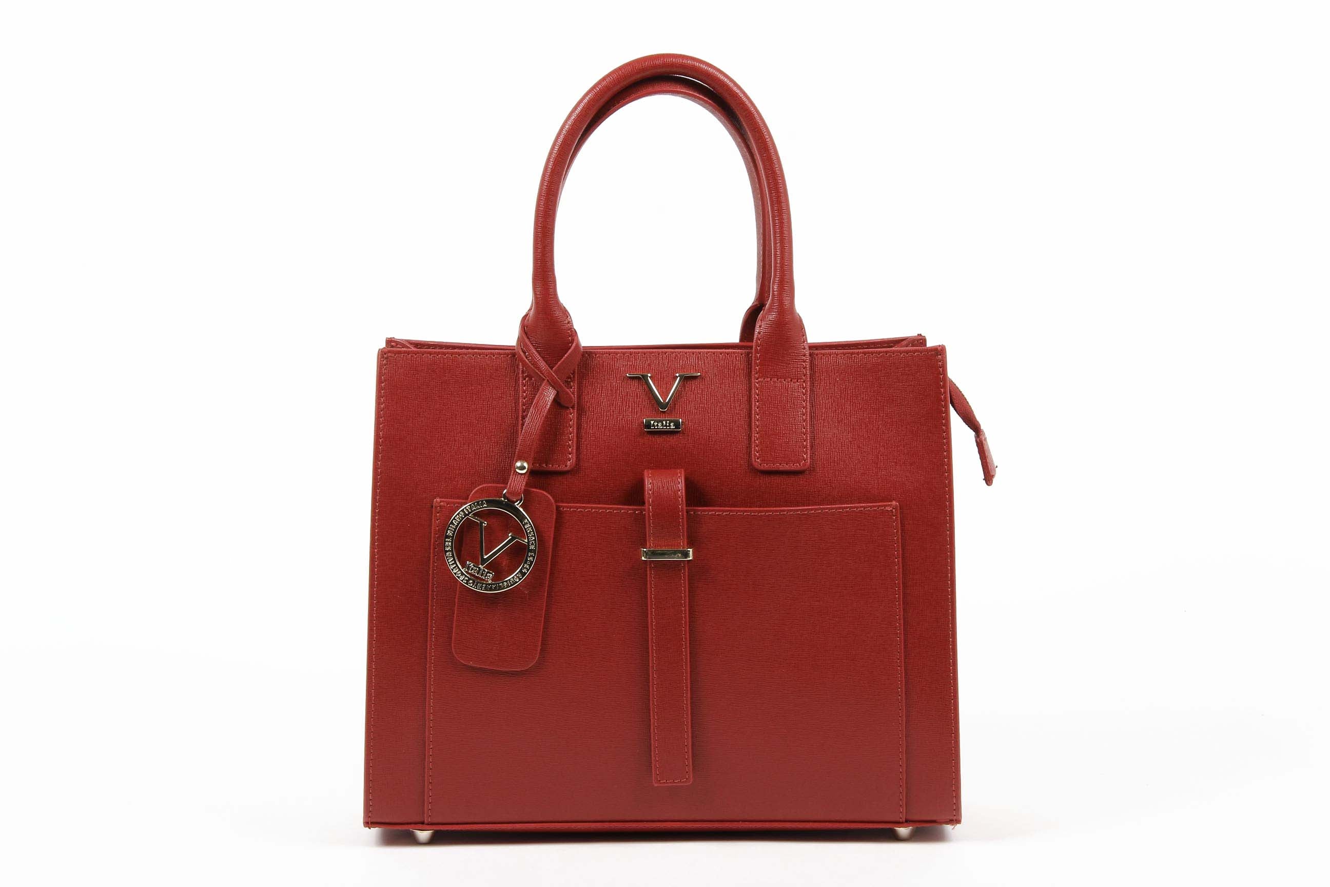 Bolso de mano para mujer V 1969 Italia V006 SAFFIANO ROJO