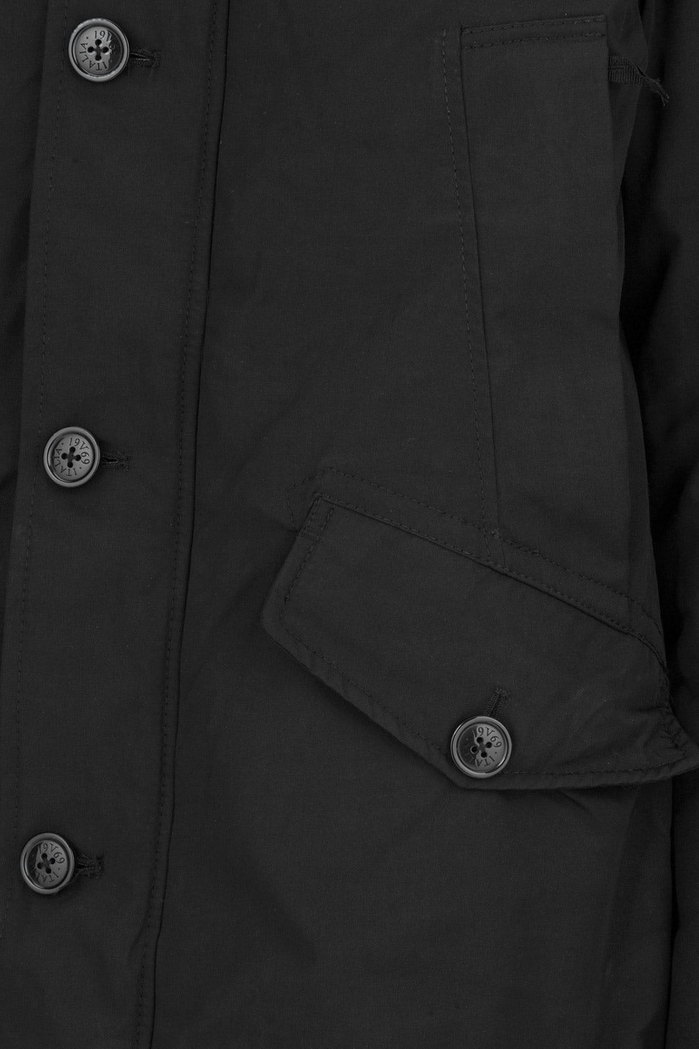 19V69 Italia Chaqueta de hombre negra FABRIZIO BLACK