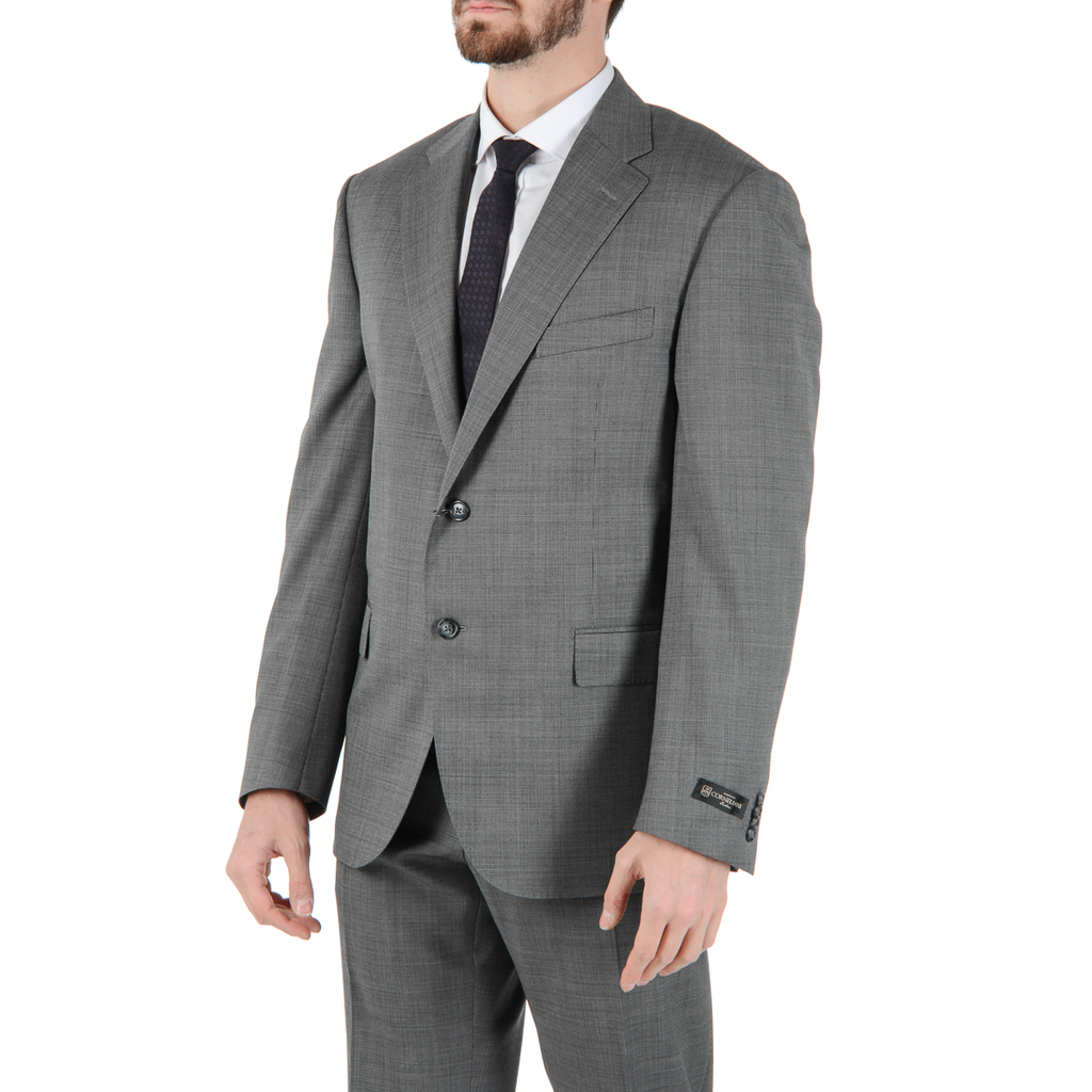 Corneliani Mens Suit Long Sleeves Grey Super 110's