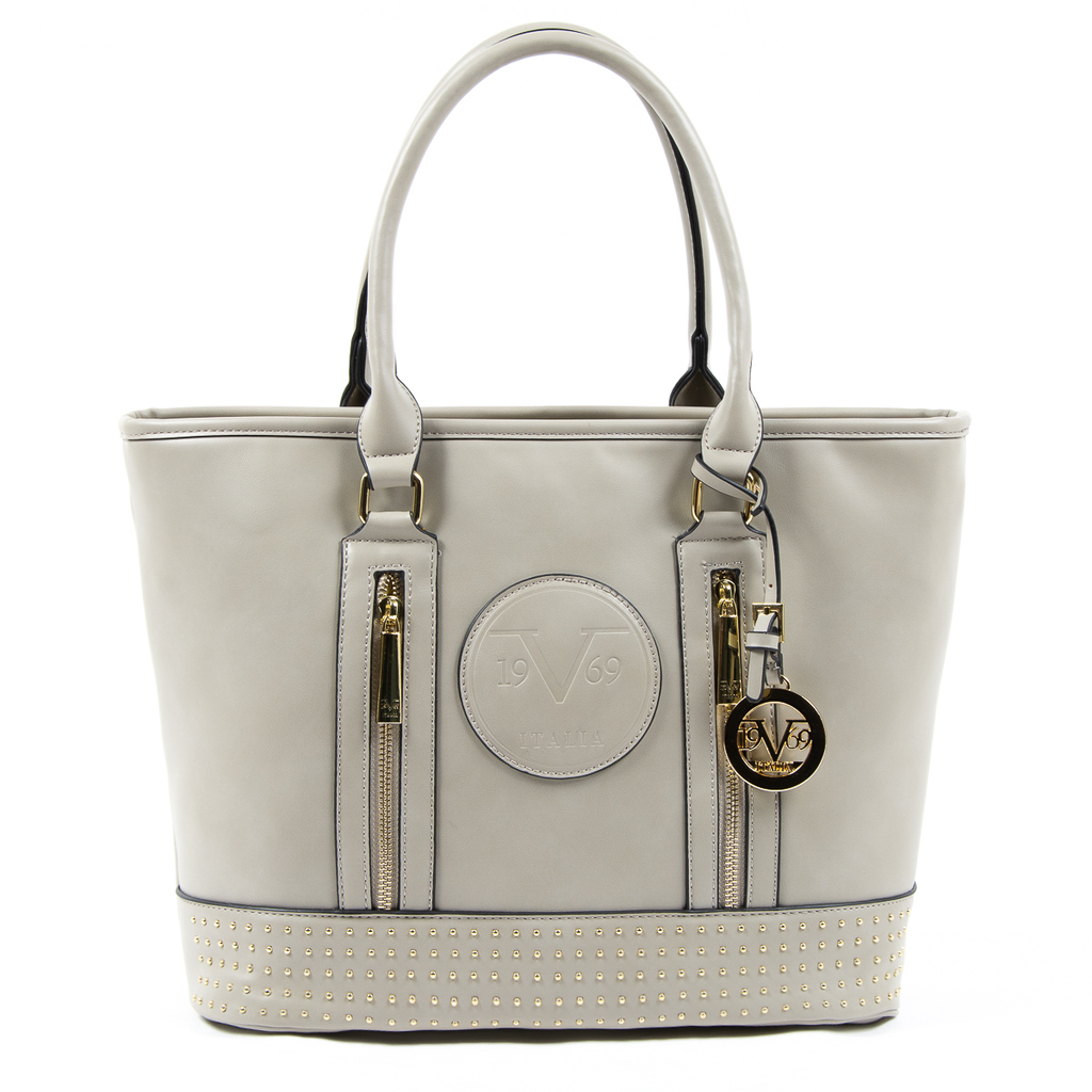 Bolso de mano para mujer V 1969 Italia, color gris, AGATA