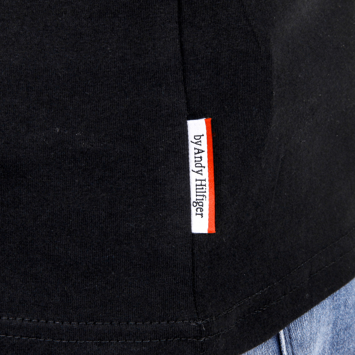 Camiseta Andrew Charles para hombre, manga corta, cuello redondo, negra, KEITA