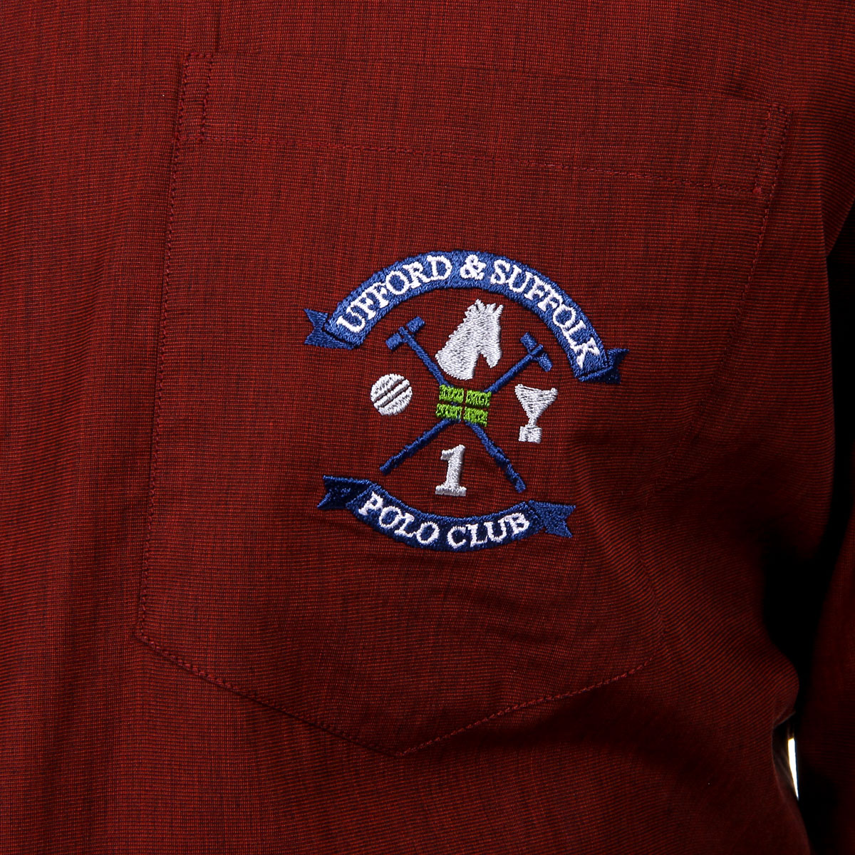Ufford & Suffolk Polo Club Camisa Hombre USC02 B3 BURDEOS