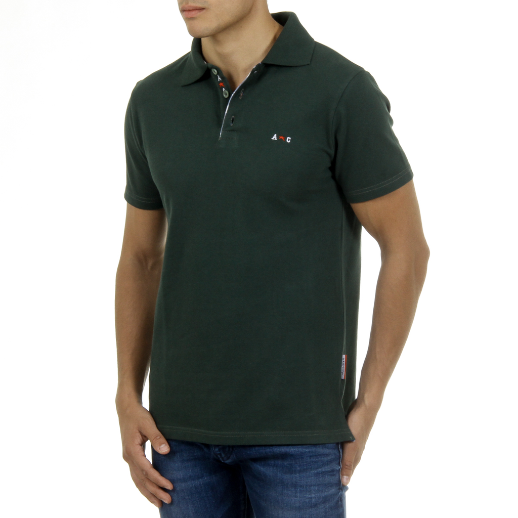 Polo Andrew Charles para hombre de manga corta verde SEMELO