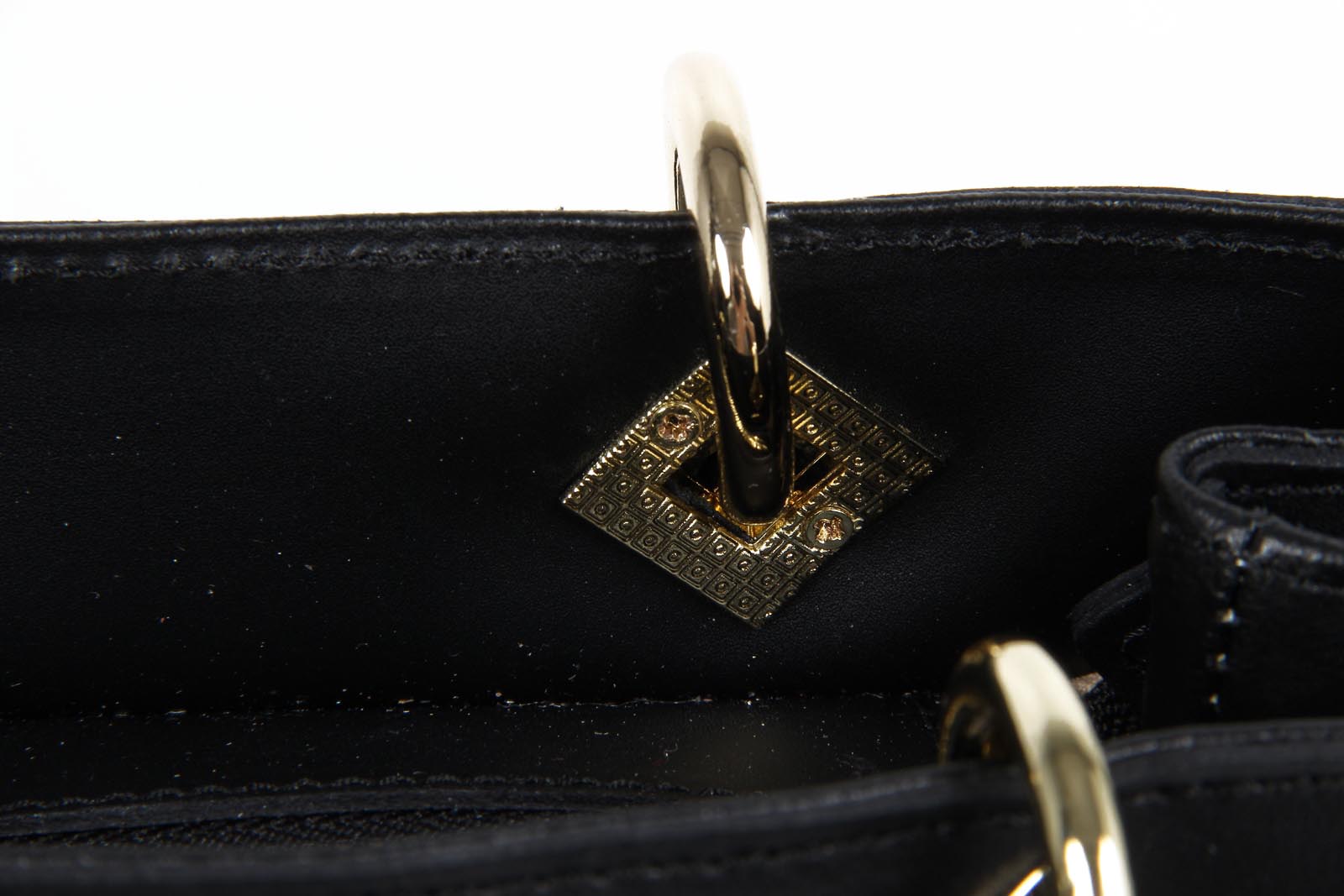 Bolso de mano para mujer V 1969 Italia V004 RUGA NEGRO