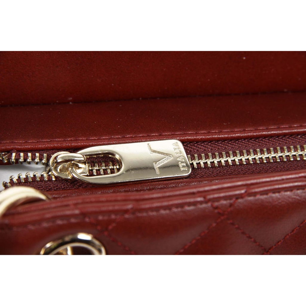 Bolso de mano para mujer V 1969 Italia VE03 ROJO CLARET