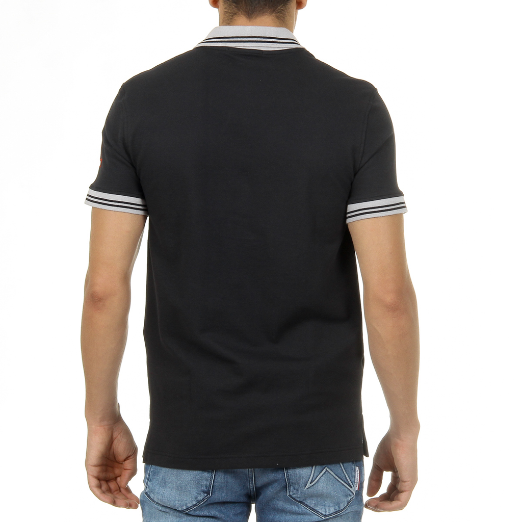 Polo Ufford & Suffolk Polo Club para hombre, manga corta, negro, ENIGMA