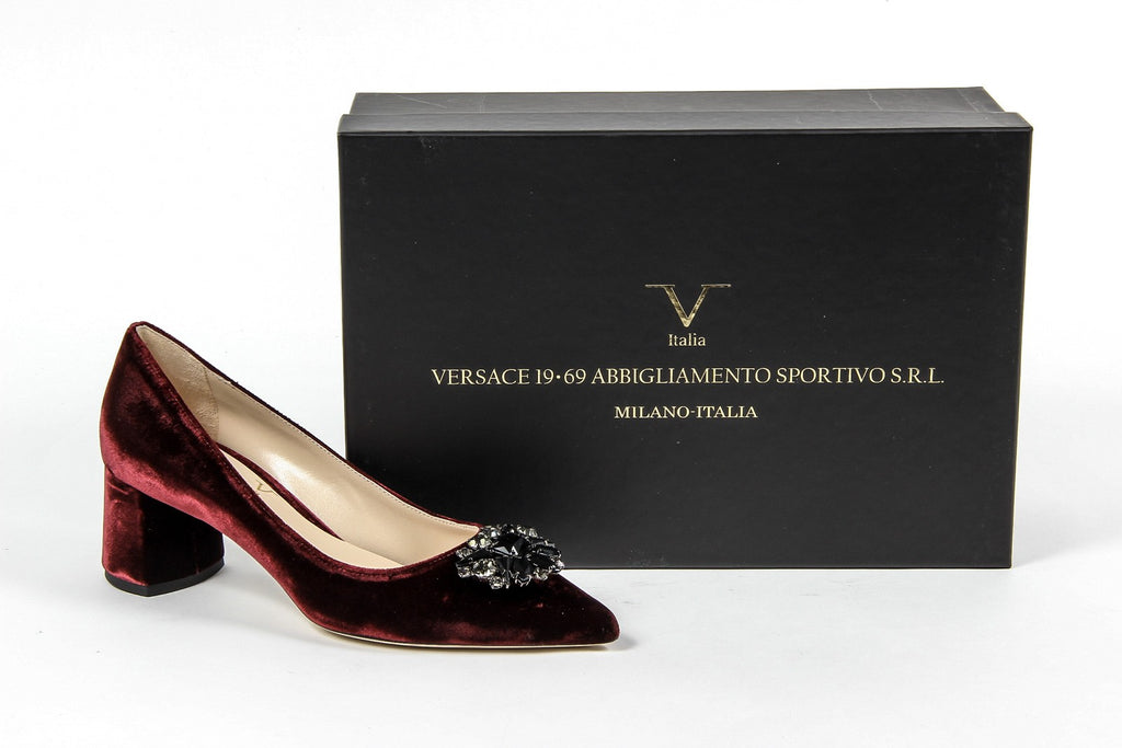 V 1969 Italia Zapatos de salón para mujer 3109244 VELLUTO BURDEOS