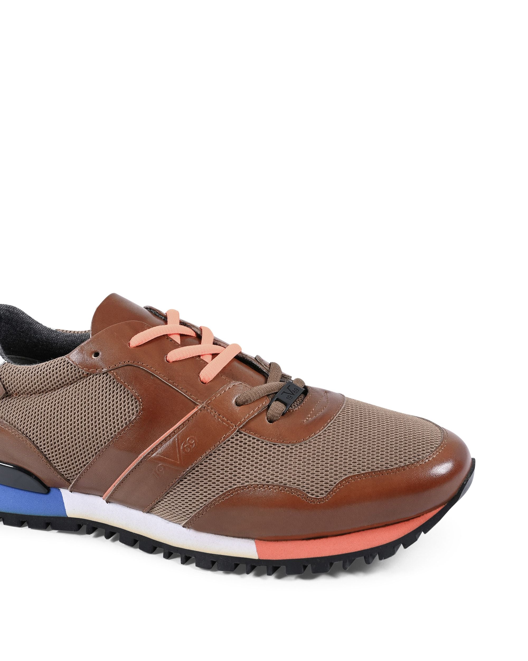 19V69 Italia Zapatillas de hombre marrones YO D392-2 TABACCO
