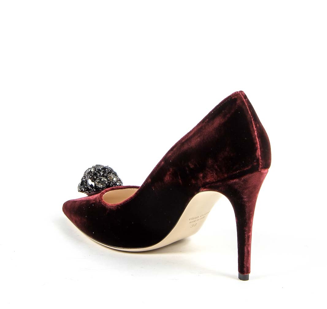 V 1969 Italia Zapatos de salón para mujer 3104104 VELLUTO BURDEOS