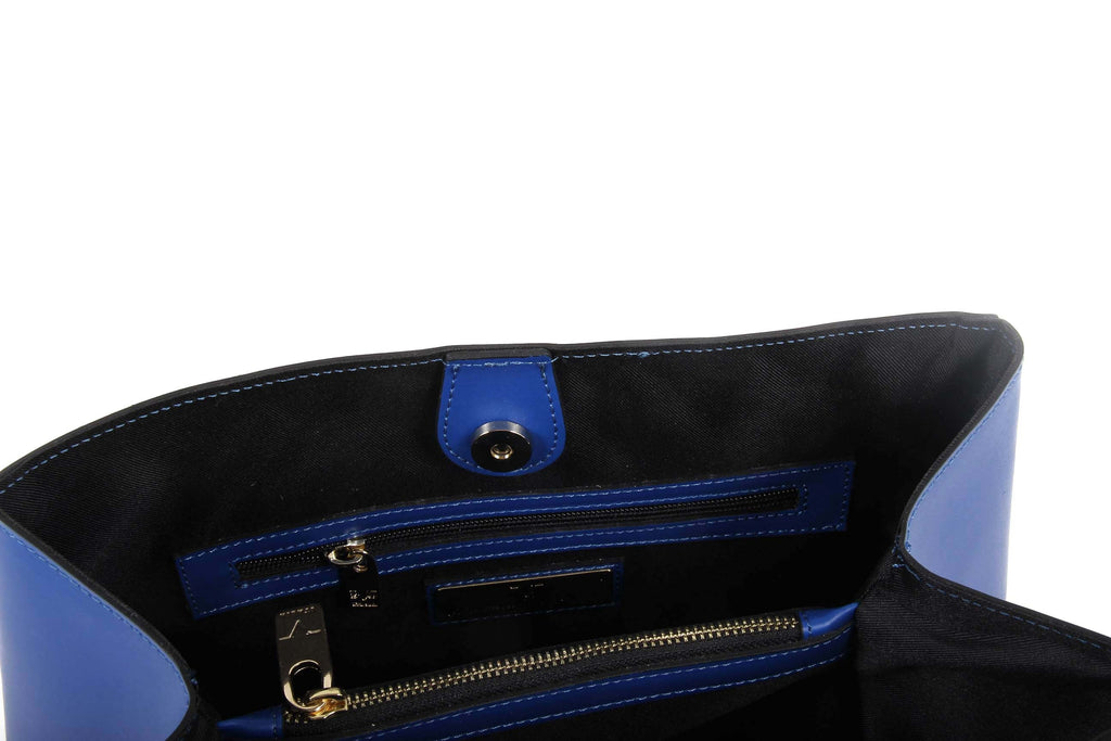 Bolso de mano para mujer V 1969 Italia G550-52 RUGA COBALTO