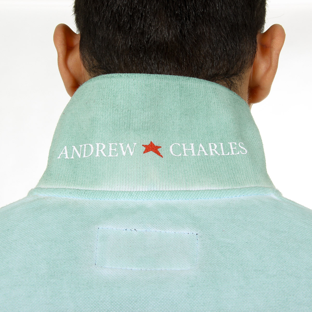 Polo Andrew Charles para hombre de manga corta verde SIMBA