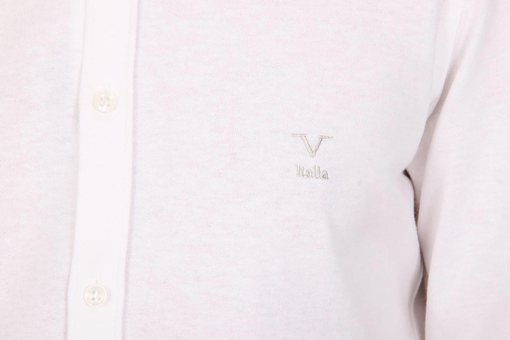 Camisa de manga larga para hombre V 1969 Italia Paris Jersey Bianco