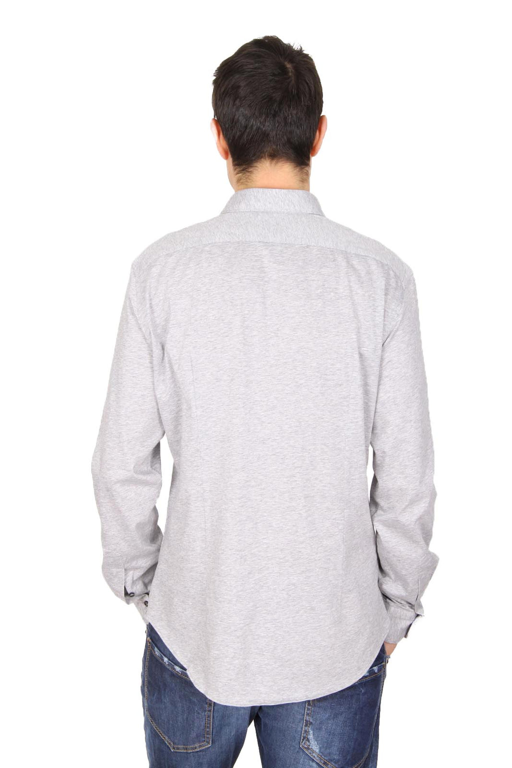 Camisa de manga larga para hombre V 1969 Italia Paris Jersey gris melange