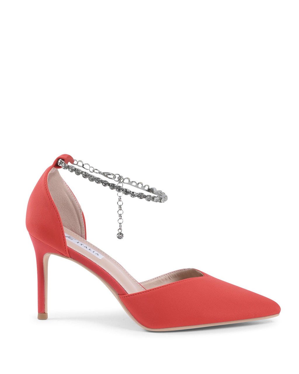 19V69 Italia - Zapatos de salón con tira al tobillo para mujer, color rojo, F2929 ROSSO
