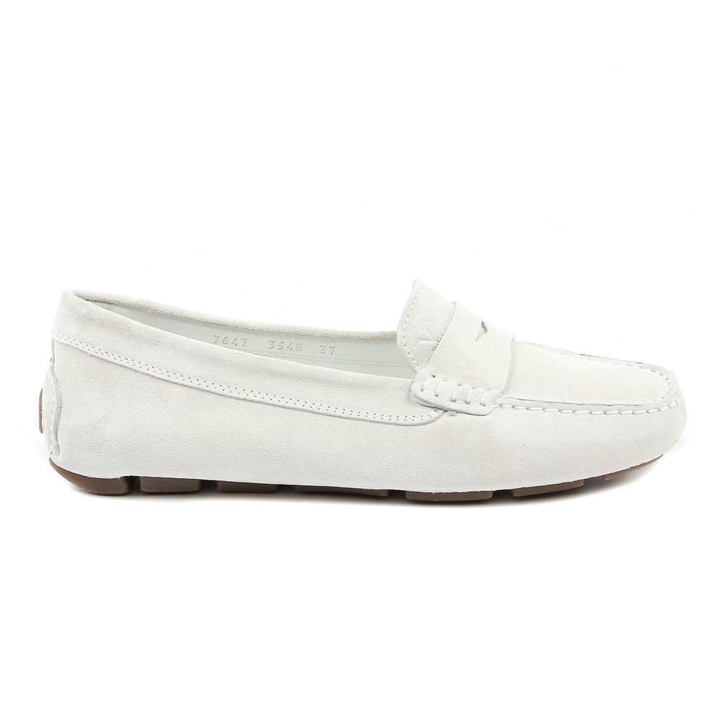 Mocasines V 1969 Italia para mujer, color blanco, AMALFI