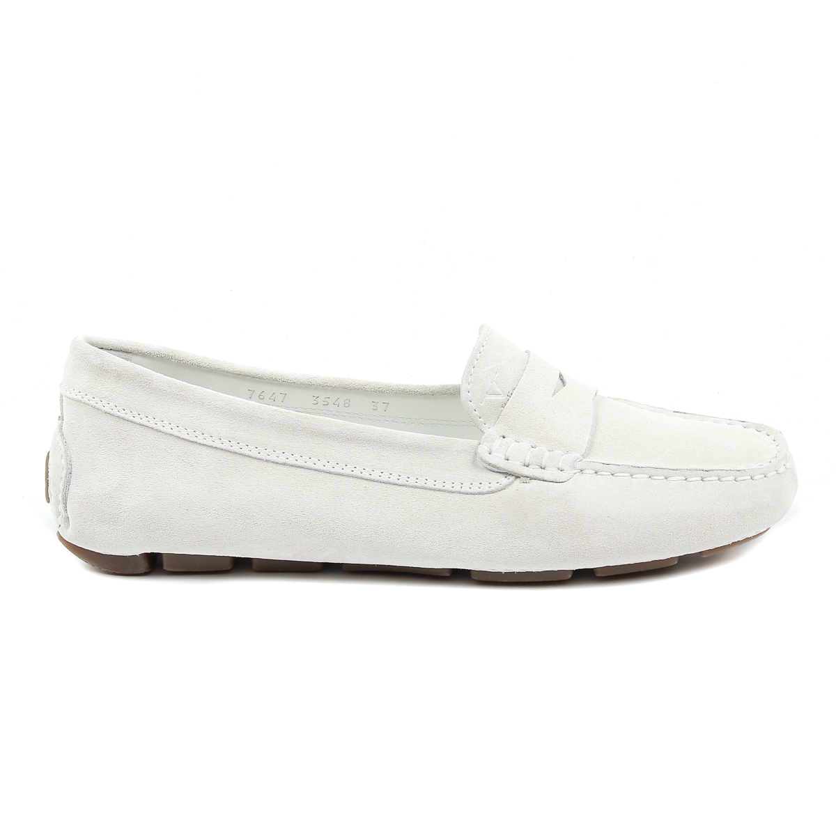 Mocasines V 1969 Italia para mujer, color blanco, AMALFI