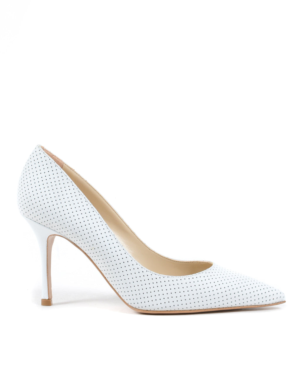 19V69 Italia - Zapatos de salón para mujer, color blanco, DEC85 CALF TRAF GESSO