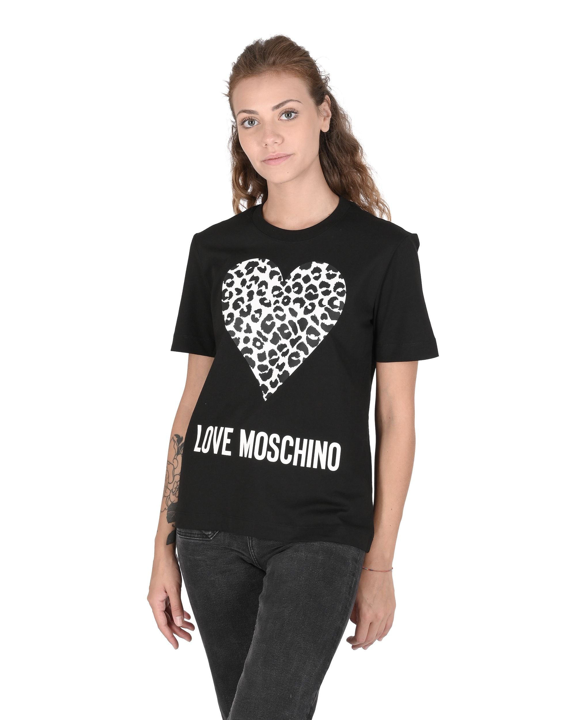 Camiseta Love Moschino para mujer W 4 H06 27 M 3876 C74 NEGRO