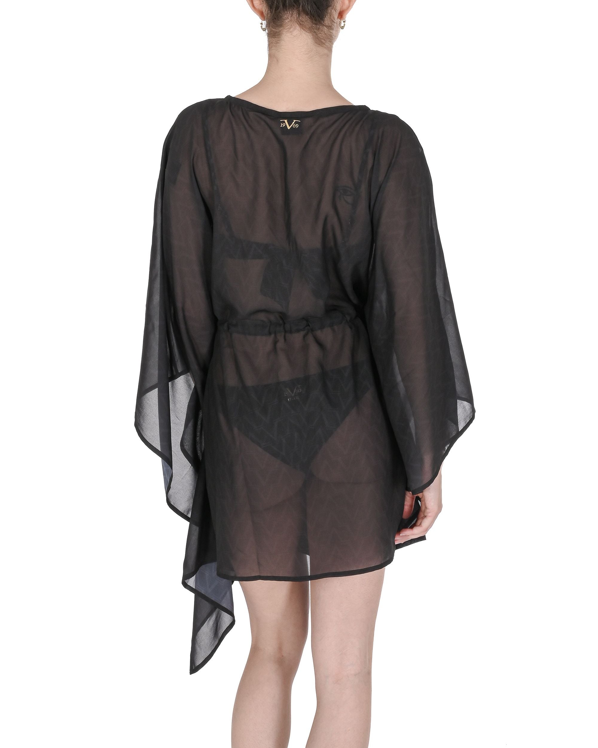 19V69 Italia Womens Swimwear Chiffon Caftan VSC1WCU03 BLACK