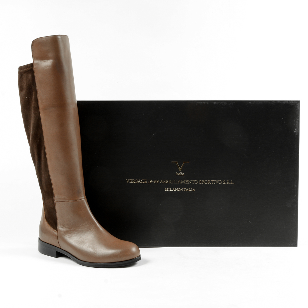 V 1969 Italia Womens High Boot Brown GRAPE