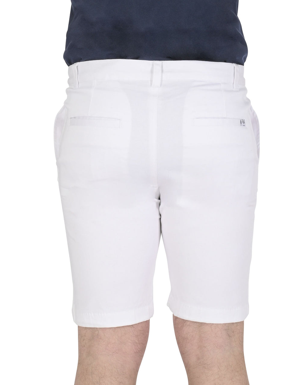Bermudas italianas 19V69 para hombre, color blanco bérgamo
