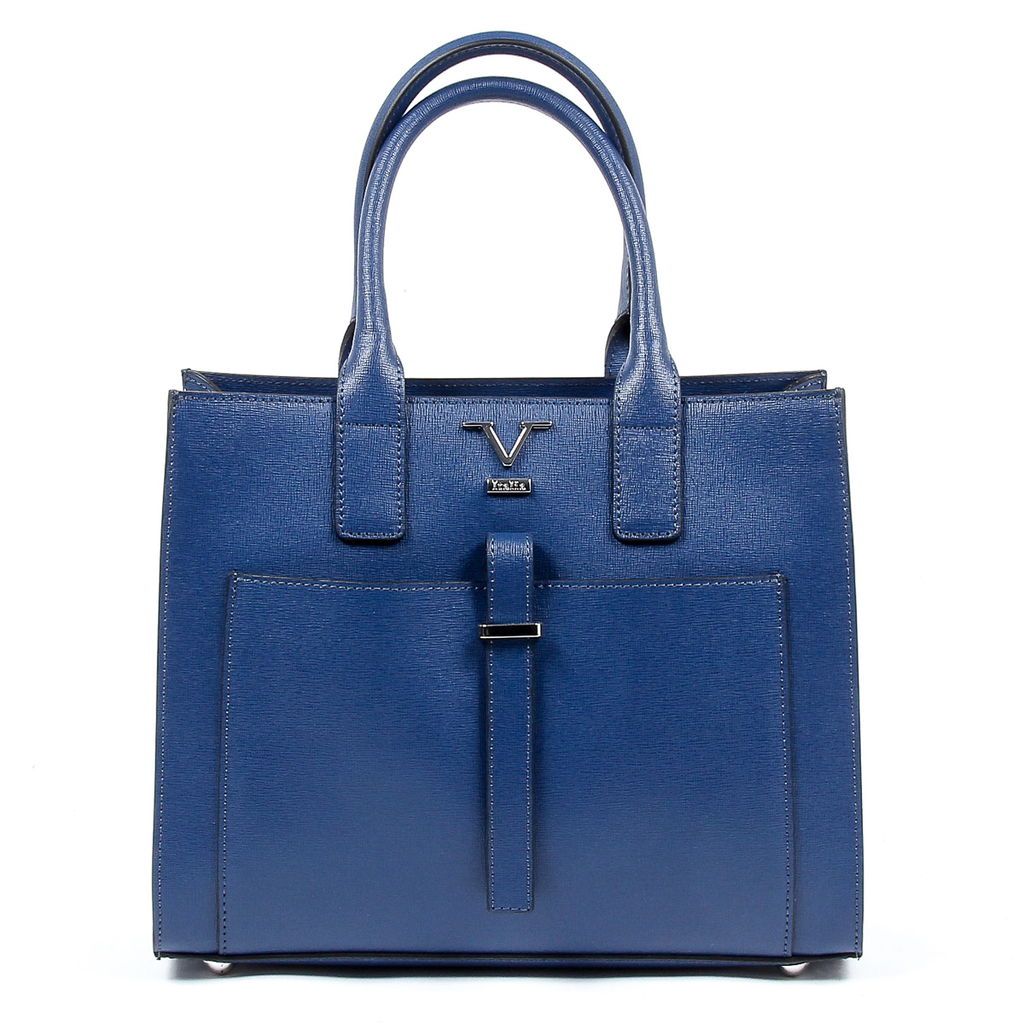 Bolso de mano para mujer V 1969 Italia V006-S SAFFIANO BLU JEANS