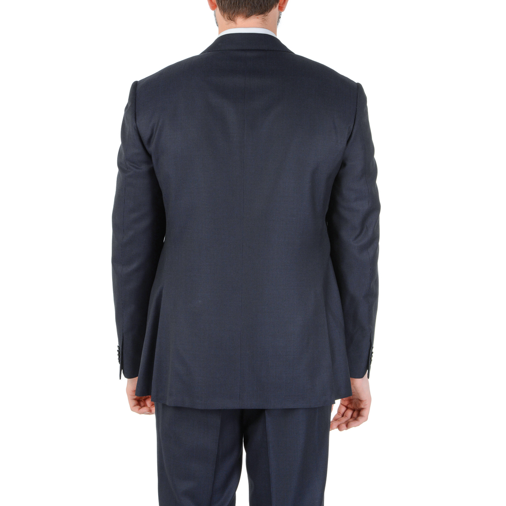 Corneliani Mens Suit Long Sleeves Dark Grey Super 120's