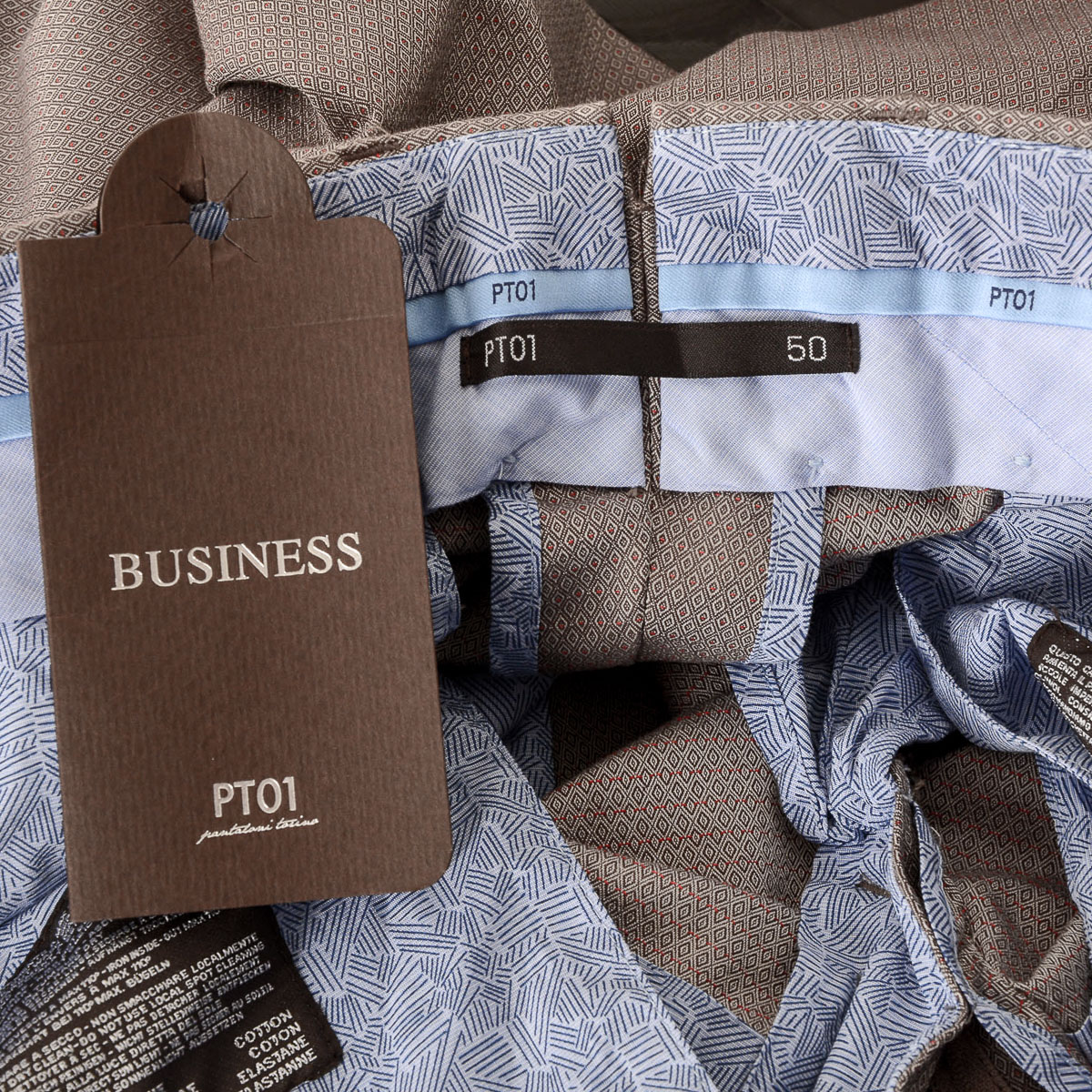 PT01 Pantalones de hombre color topo BUSINESS