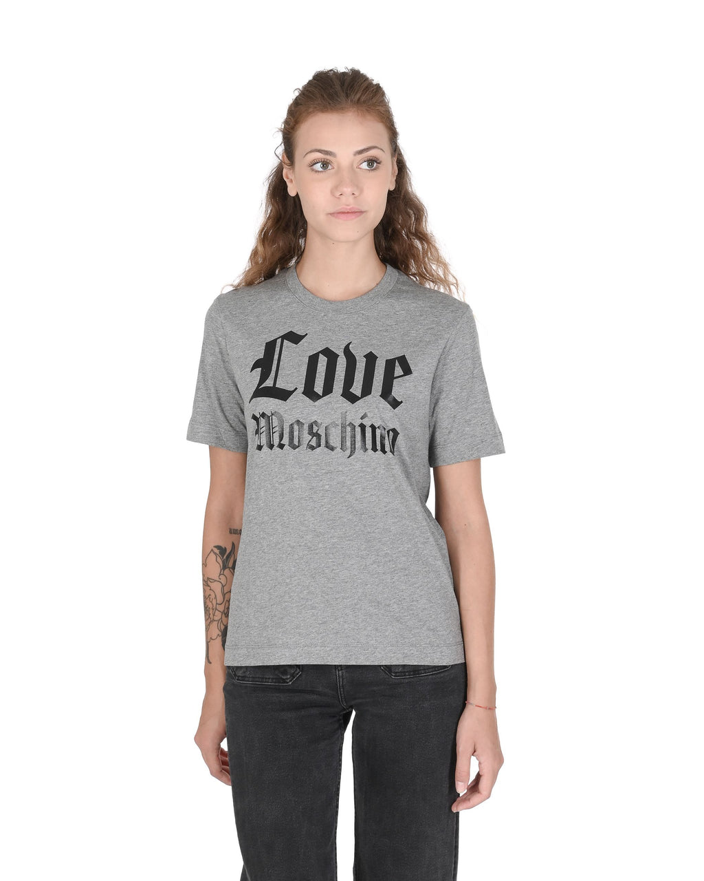 Camiseta de mujer Love Moschino W 4 H06 33 M 3876 B499 MEL.GRIS MEDIO