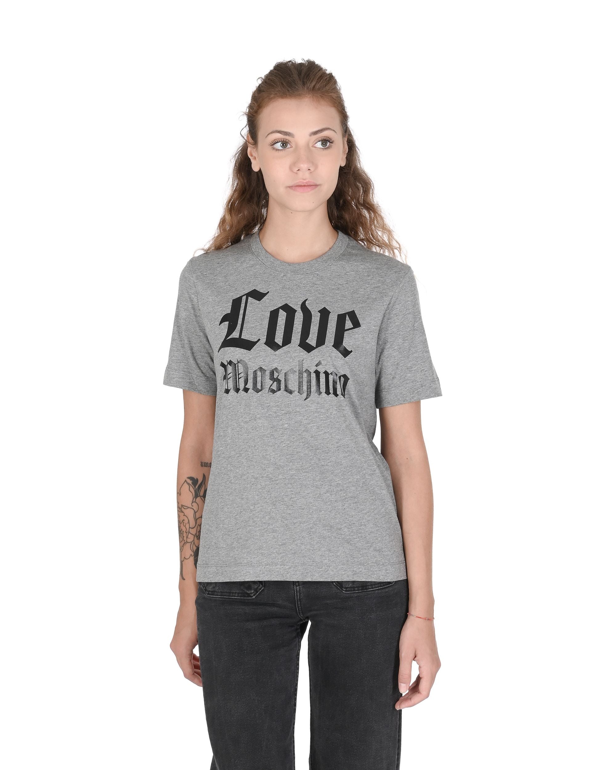 Camiseta de mujer Love Moschino W 4 H06 33 M 3876 B499 MEL.GRIS MEDIO