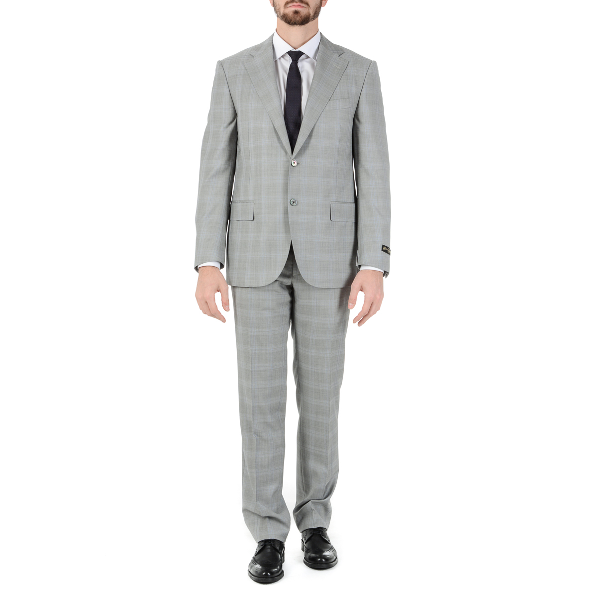 Corneliani Mens Suit Long Sleeves Grey Super 150's