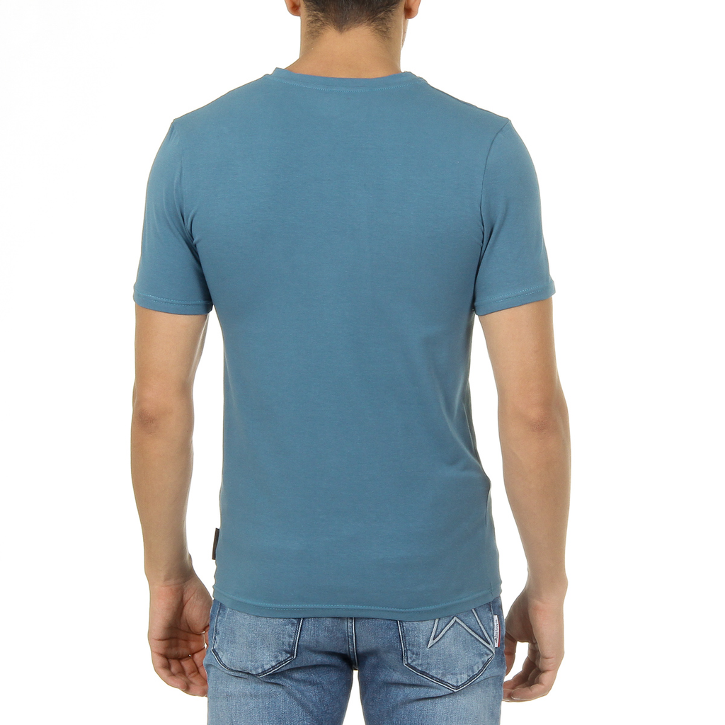 Camiseta Andrew Charles para hombre, manga corta, cuello en V, verde, KENAN