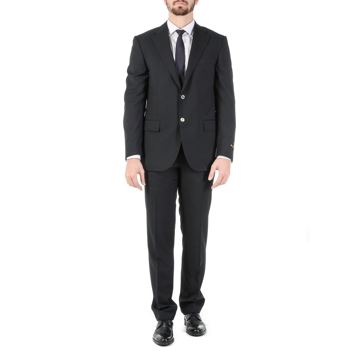 Traje Corneliani para hombre, manga larga, gris oscuro, talla Super 130