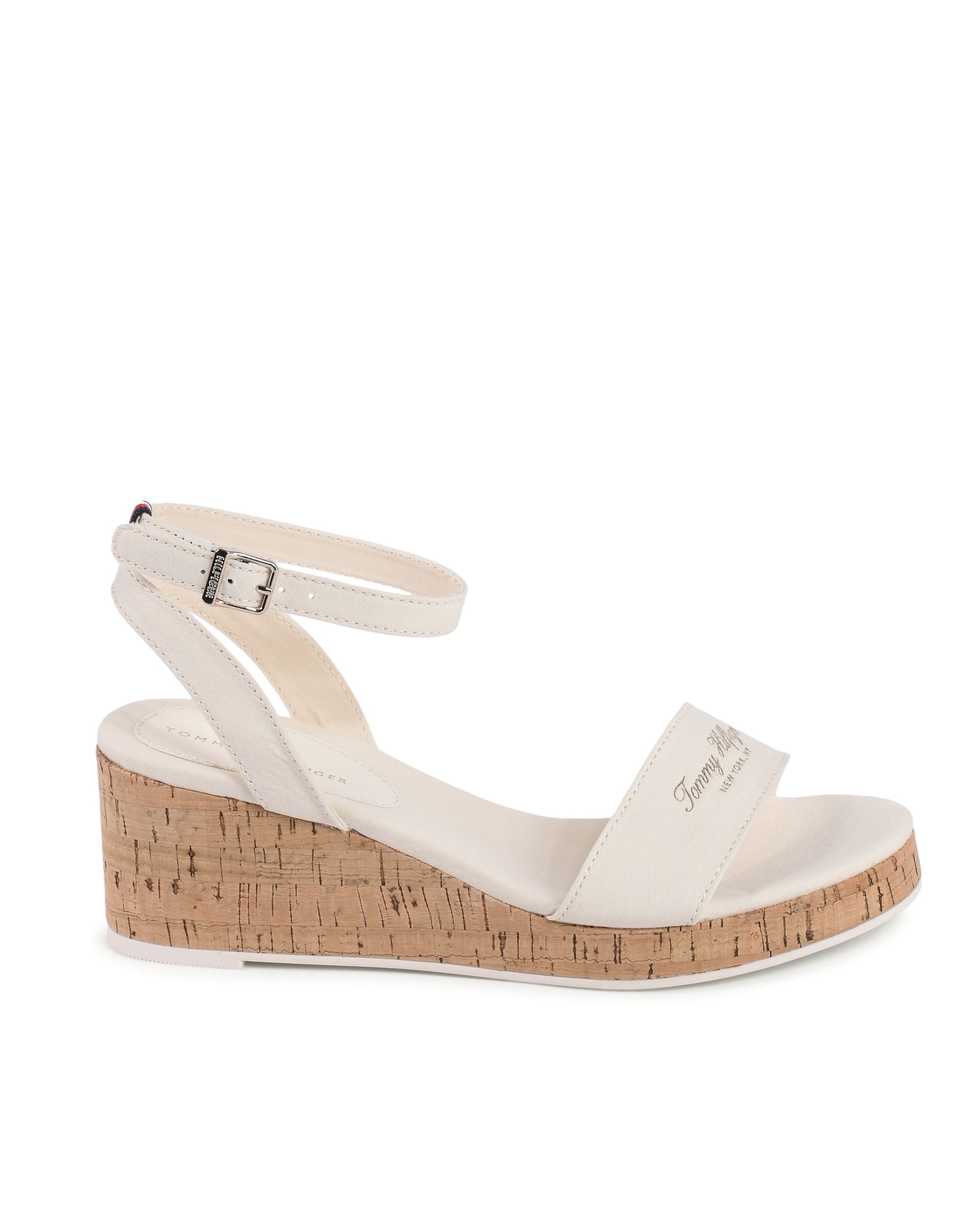 Tommy Hilfiger - Sandalias de cuña para mujer, color beige, FW0FW07969AEF