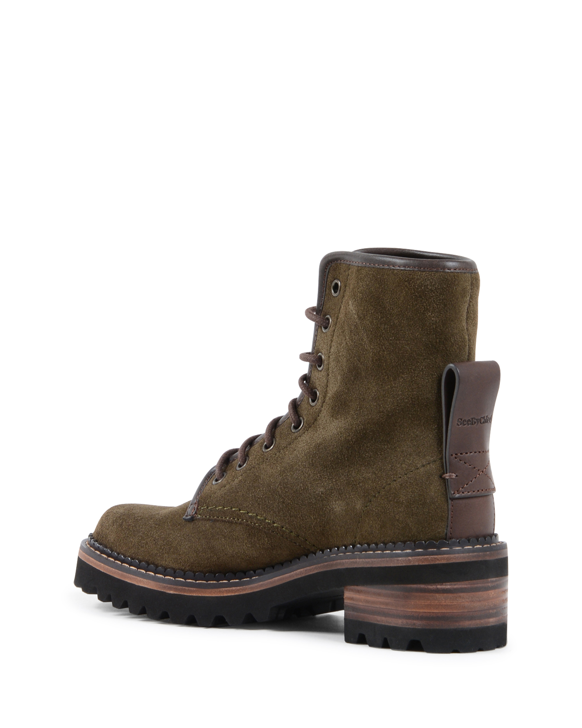 ChloÃ¨ Womens Short Boot Military Green SB31040A LODEN