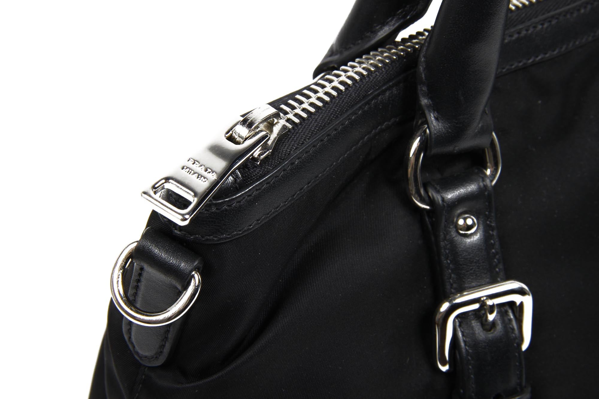 Prada Shopping Tote BR5116 Tessuto Soft Calf Nero