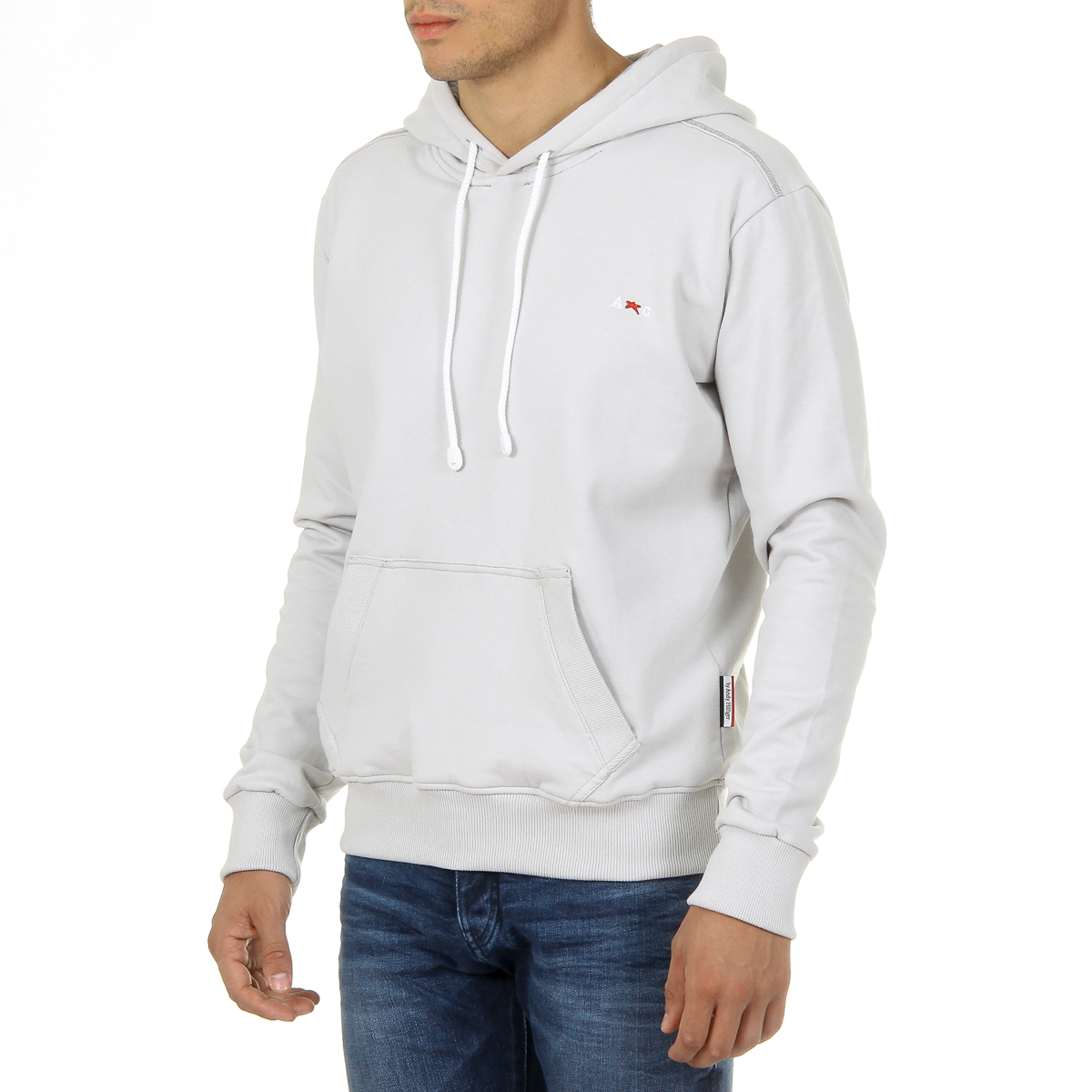 Sudadera con capucha Andrew Charles para hombre, manga larga, cuello redondo, gris claro, FIFI