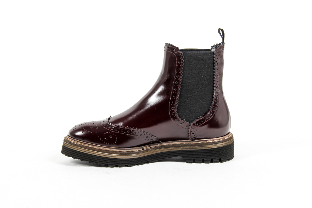 V 1969 Italia Botines para mujer Burdeos FAIRY