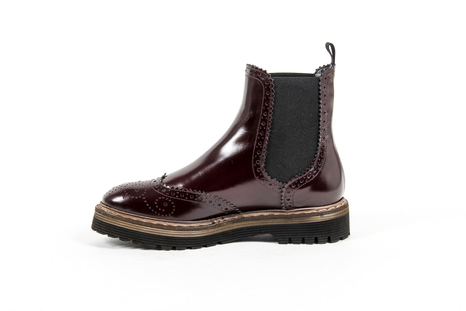 V 1969 Italia Botines para mujer Burdeos FAIRY