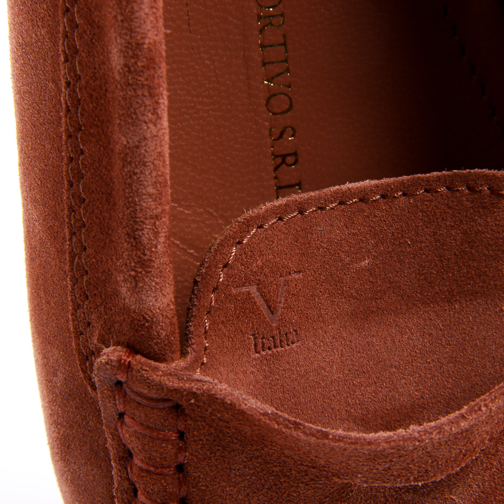Mocasines V 1969 Italia para mujer, color rojo oscuro, AMALFI