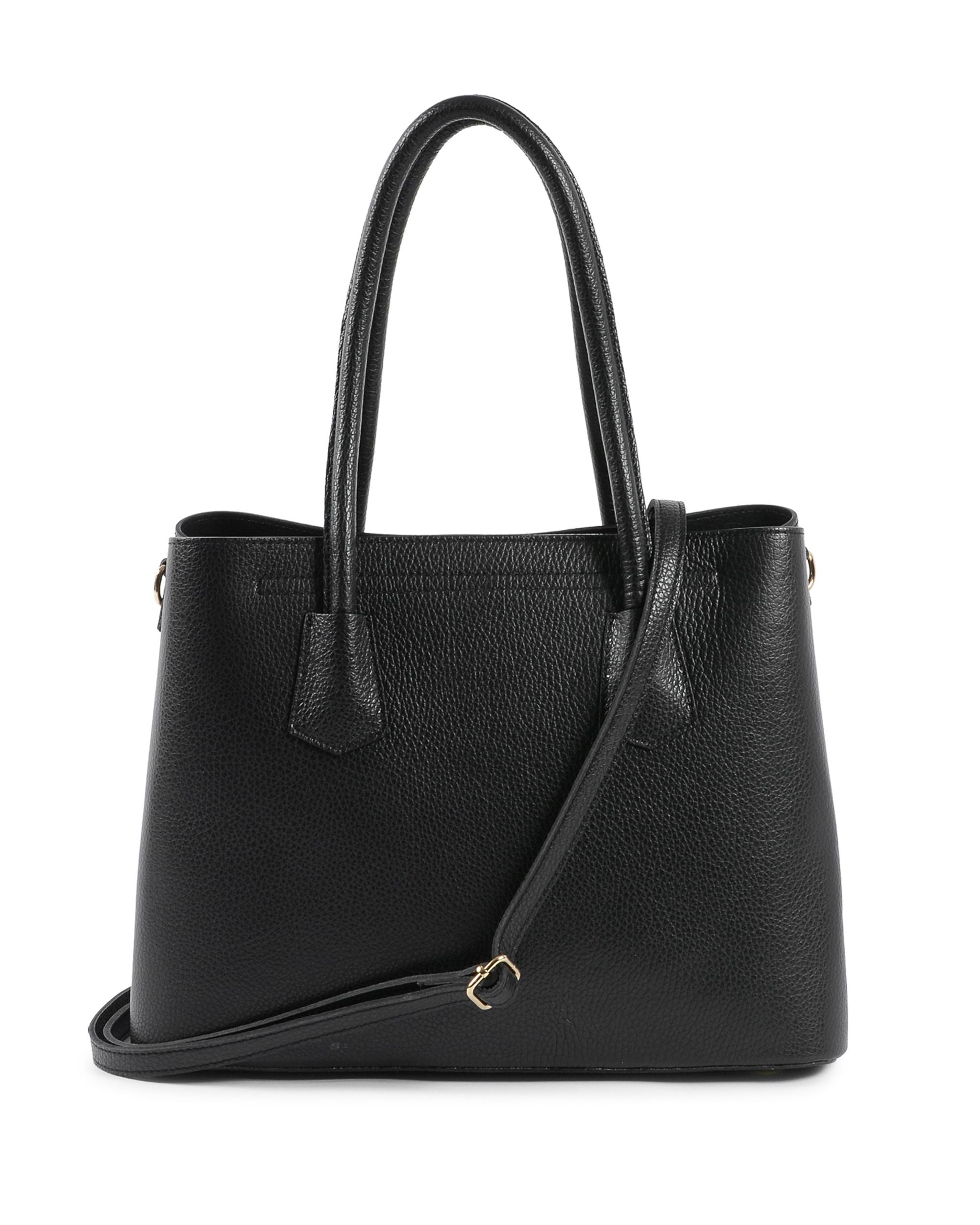 V Italia Womens Handbag Black 10510 V2 DOLLARO NERO