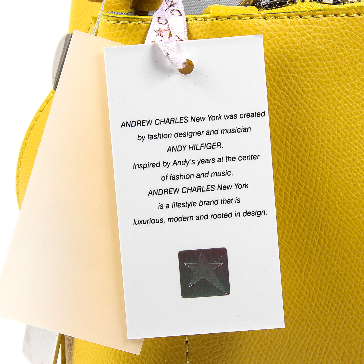 Andrew Charles Womens Handbag Yellow KYLA
