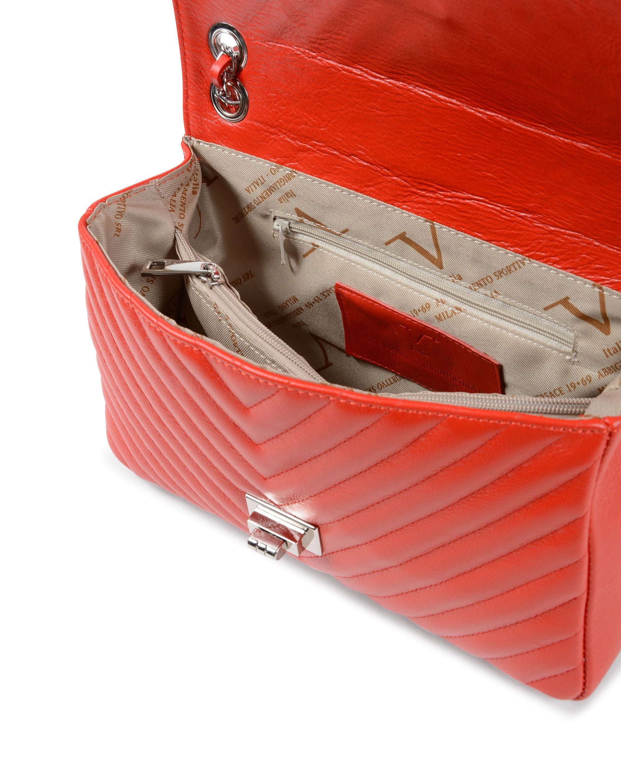 V Italia Womens Handbag Red V0116 KID ROSSO